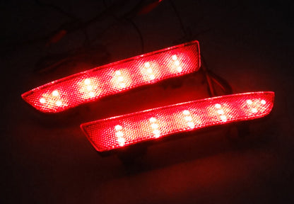 2x LED Bumper Reflector Clear lens Tail Brake Light Red Backup Lamp White 2014+ Mercedes Vito Viano W447