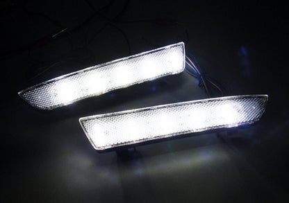 2x LED Bumper Reflector Clear lens Tail Brake Light Red Backup Lamp White 2014+ Mercedes Vito Viano W447