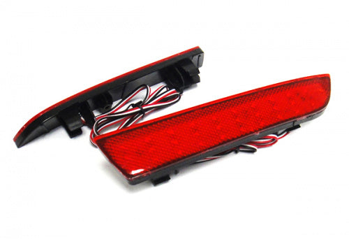 2x LED Bumper Reflector Assembly Red lens Tail Brake Light Red 2014+ Mercedes Vito Viano W447