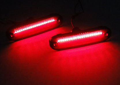 4x Clear Lens LED Side Marker Light Amber Red 90-05 Mazda MX-5