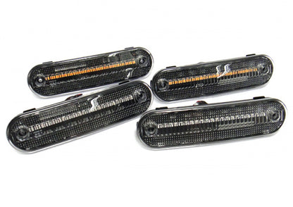 4x Clear Lens LED Side Marker Light Amber Red 90-05 Mazda MX-5