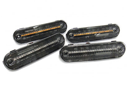 4x Clear Lens LED Side Marker Light Amber Red 90-05 Mazda MX-5