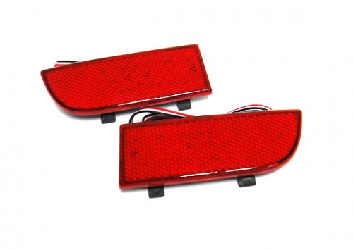 2x LED Bumper Reflector Assembly Red lens Tail Brake Light Red 2003-14 Mercedes Vito Viano W639