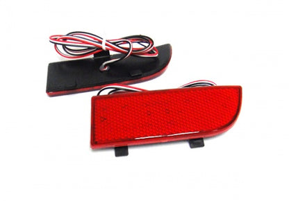 2x LED Bumper Reflector Assembly Red lens Tail Brake Light Red 2003-14 Mercedes Vito Viano W639