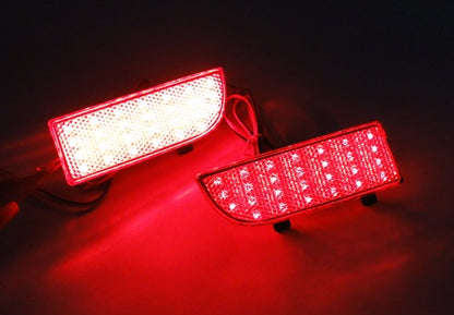 2x LED Bumper Reflector Assembly Red lens Tail Brake Light Red 2003-14 Mercedes Vito Viano W639