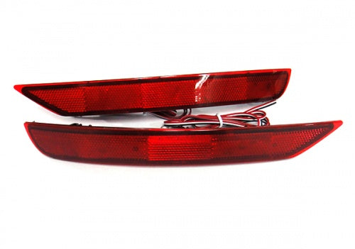 2x LED Bumper Reflector Assembly Red lens Tail Brake Light Red 2008-18 Subaru Forester