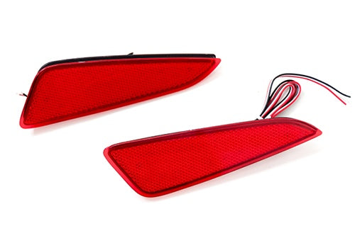 2x LED Bumper Reflector Assembly Red lens Tail Brake Light Red Toyota C-HR