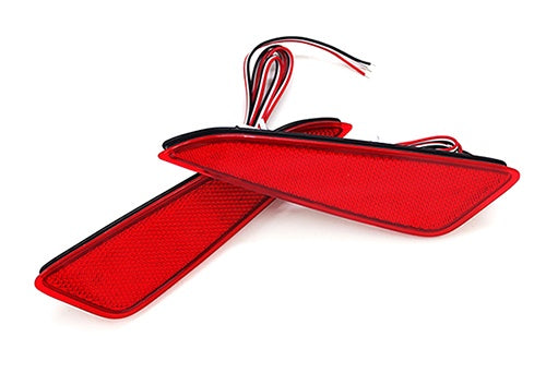 2x LED Bumper Reflector Assembly Red lens Tail Brake Light Red Toyota C-HR