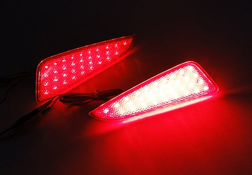 2x LED Bumper Reflector Assembly Red lens Tail Brake Light Red Toyota C-HR
