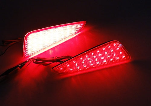 2x LED Bumper Reflector Assembly Red lens Tail Brake Light Red Toyota C-HR