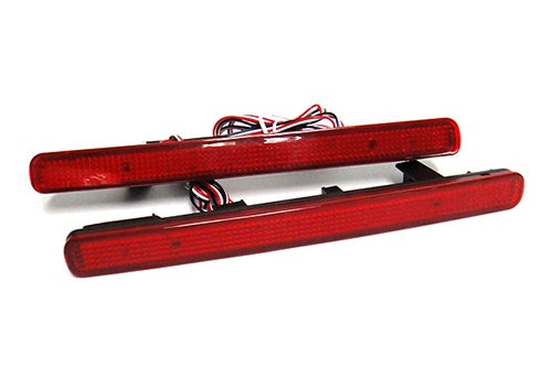 2x LED Bumper Reflector Assembly Red lens Tail Brake Light Red Acura TSX Euro Accord MKVIII