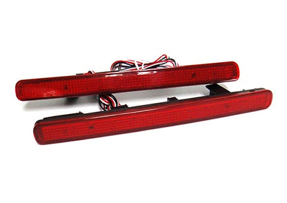 2x LED Bumper Reflector Assembly Red lens Tail Brake Light Red Acura TSX Euro Accord MKVIII