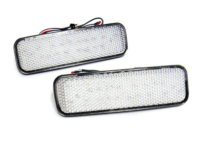 2x LED Bumper Reflector Assembly Clear lens Tail Brake Light Red 2012-up Ford Transit Tourneo