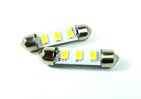 2 pieces of Error Free high power 3 SAMSUNG SMD LED 37mm C5W 6418 Festoon bulb white