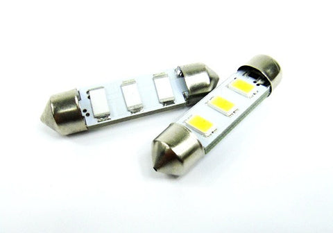 2 pieces of Error Free high power 3 SAMSUNG SMD LED 37mm C5W 6418 Festoon bulb white