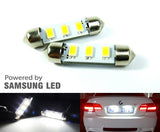 2 pieces of Error Free high power 3 SAMSUNG SMD LED 37mm C5W 6418 Festoon bulb white