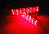 2x LED Bumper Reflector Red lens Tail Brake Light lamp Red Nissan Juke Murano Quest Infiniti FX35 FX50