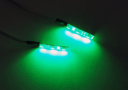 2 pieces of 3 SMD LED universal light strip green