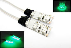 2 pieces of 3 SMD LED universal light strip green