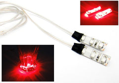 2 pieces of 3 SMD LED universal light strip red