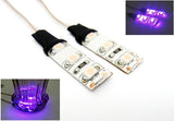 2 pieces of 3 SMD LED universal light strip purple