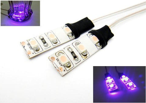 2 pieces of 3 SMD LED universal light strip purple