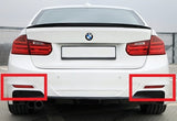 2x LED Bumper Reflector Black Smoked lens Tail Brake Light lamp Red 2012+ BMW 3-series F30 F31 F35