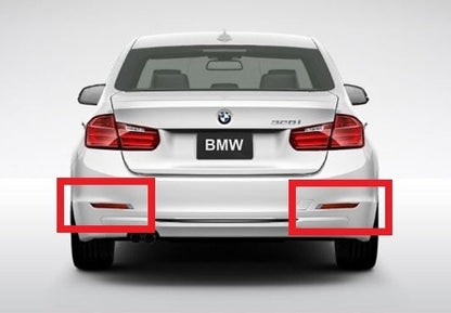 2x LED Bumper Reflector Black Smoked lens Tail Brake Light lamp Red 2012+ BMW 3-series F30 F31 F35