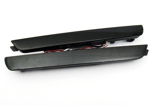 2x LED Bumper Reflector Black Smoked lens Tail Brake Light lamp Red 04-09 Mazda3 Mazdaspeed3