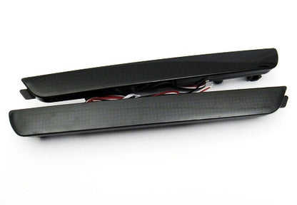 2x LED Bumper Reflector Black Smoked lens Tail Brake Light lamp Red 04-09 Mazda3 Mazdaspeed3