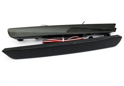 2x LED Bumper Reflector Black Smoked lens Tail Brake Light lamp Red 04-09 Mazda3 Mazdaspeed3