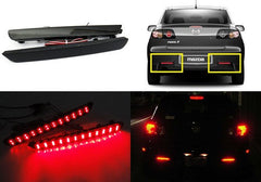 2x LED Bumper Reflector Black Smoked lens Tail Brake Light lamp Red 04-09 Mazda3 Mazdaspeed3