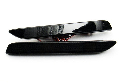 2x LED Bumper Reflector Black Smoked lens Tail Brake Light Red For Toyota / Lexus
