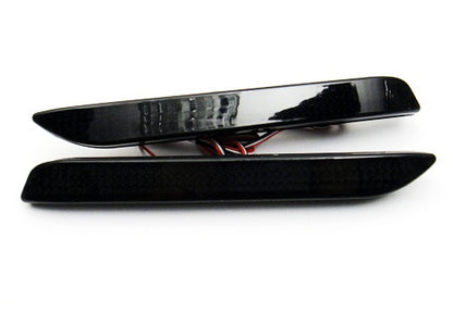2x LED Bumper Reflector Black Smoked lens Tail Brake Light Red For Toyota / Lexus