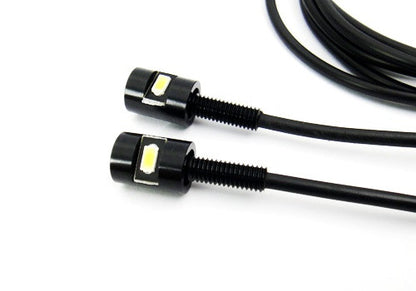 2 pieces of Bolt-On black Screw SMD LED License Plate Light Lamp white