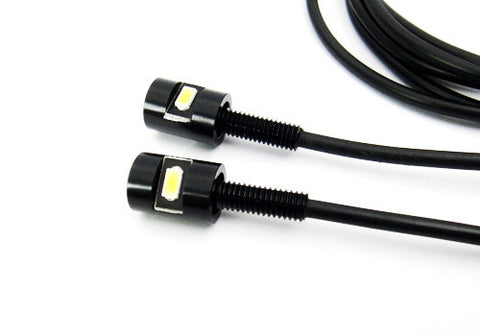 2 pieces of Bolt-On black Screw SMD LED License Plate Light Lamp white