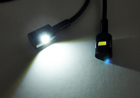 2 pieces of Bolt-On black Screw SMD LED License Plate Light Lamp white