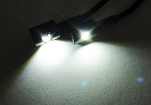 2 pieces of Bolt-On black Screw SMD LED License Plate Light Lamp white