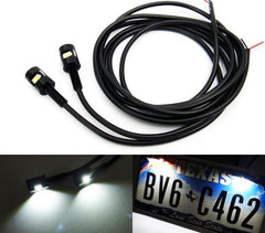 2 pieces of Bolt-On black Screw SMD LED License Plate Light Lamp white