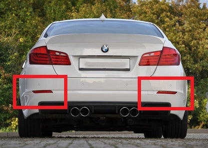 2x LED Bumper Reflector Clear lens Tail Brake Light Red Backup lamp White 2010+ BMW 5-series F10 F18