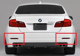 2x LED Bumper Reflector Clear lens Tail Brake Light Red Backup lamp White 2010+ BMW 5-series F10 F18
