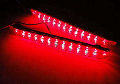 2x LED Bumper Reflector Red lens Tail Brake Light lamp Red 03-08 Mazda6 Mazda 6