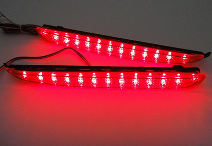 2x LED Bumper Reflector Red lens Tail Brake Light lamp Red 03-08 Mazda6 Mazda 6