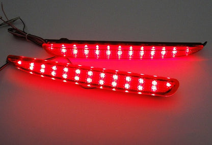 2x LED Bumper Reflector Red lens Tail Brake Light lamp Red 03-08 Mazda6 Mazda 6