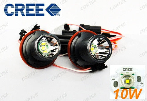BMW xenon white 10W CREE LED Angel Eyes / Halo Ring replacement Light E39 E60 E63 E65 E53