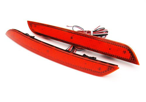 2x LED Bumper Reflector Red lens Tail Brake Light lamp Red 2010+ BMW 5-series F10 F18
