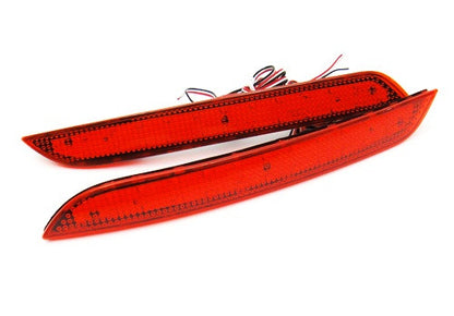 2x LED Bumper Reflector Red lens Tail Brake Light lamp Red 2010+ BMW 5-series F10 F18