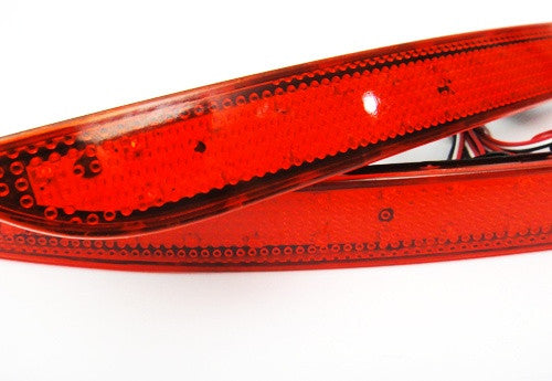 2x LED Bumper Reflector Red lens Tail Brake Light lamp Red 2010+ BMW 5-series F10 F18