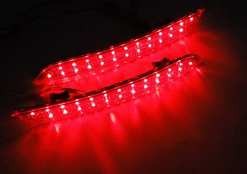 2x LED Bumper Reflector Red lens Tail Brake Light lamp Red 2010+ BMW 5-series F10 F18