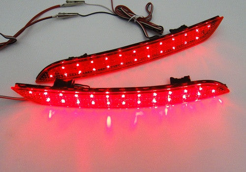 2x LED Bumper Reflector Red lens Tail Brake Light lamp Red 2010+ BMW 5-series F10 F18